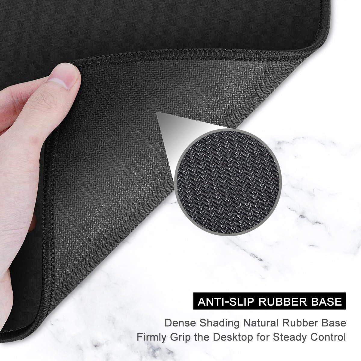 Large Mouse Pad, XXL Gaming Mousepad, Desk Mat for Desktop, Thick Rubber, Big & Long Size, Stitched Edges, Full Desk Pad for Laptop & Computer, Extended 35.4 X 15.7 In, Ink Misty Forest