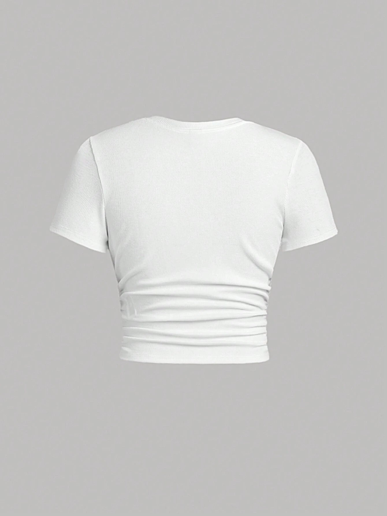 Girlism Teen Girls' Ribbed Knit Pleated Short Sleeve T-Shirt and Cargo Pants Casual 2Pcs Outfit Concert Outfit