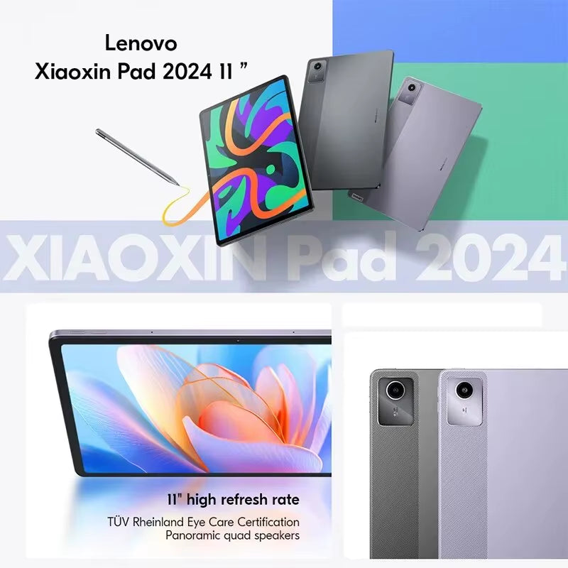 Global ROM Xiaoxin Pad 2024 Tablet 8GB 128GB Pads Qualcomm Snapdragon 685 Octa Core 11" WIFI 8MP Cam7040Mah 20W Charger