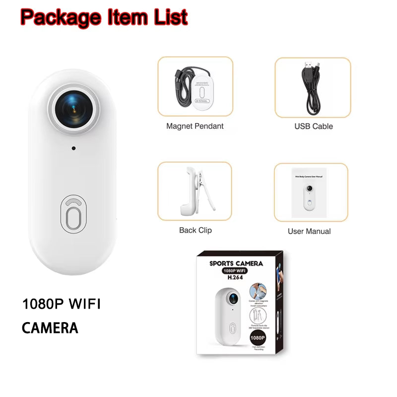4K Vlogging Body Camera Wifi Wireless Mini Action Recorder Pocket Micro Cam Sports Travel Free Shipping Miniature Tiny HD Lens