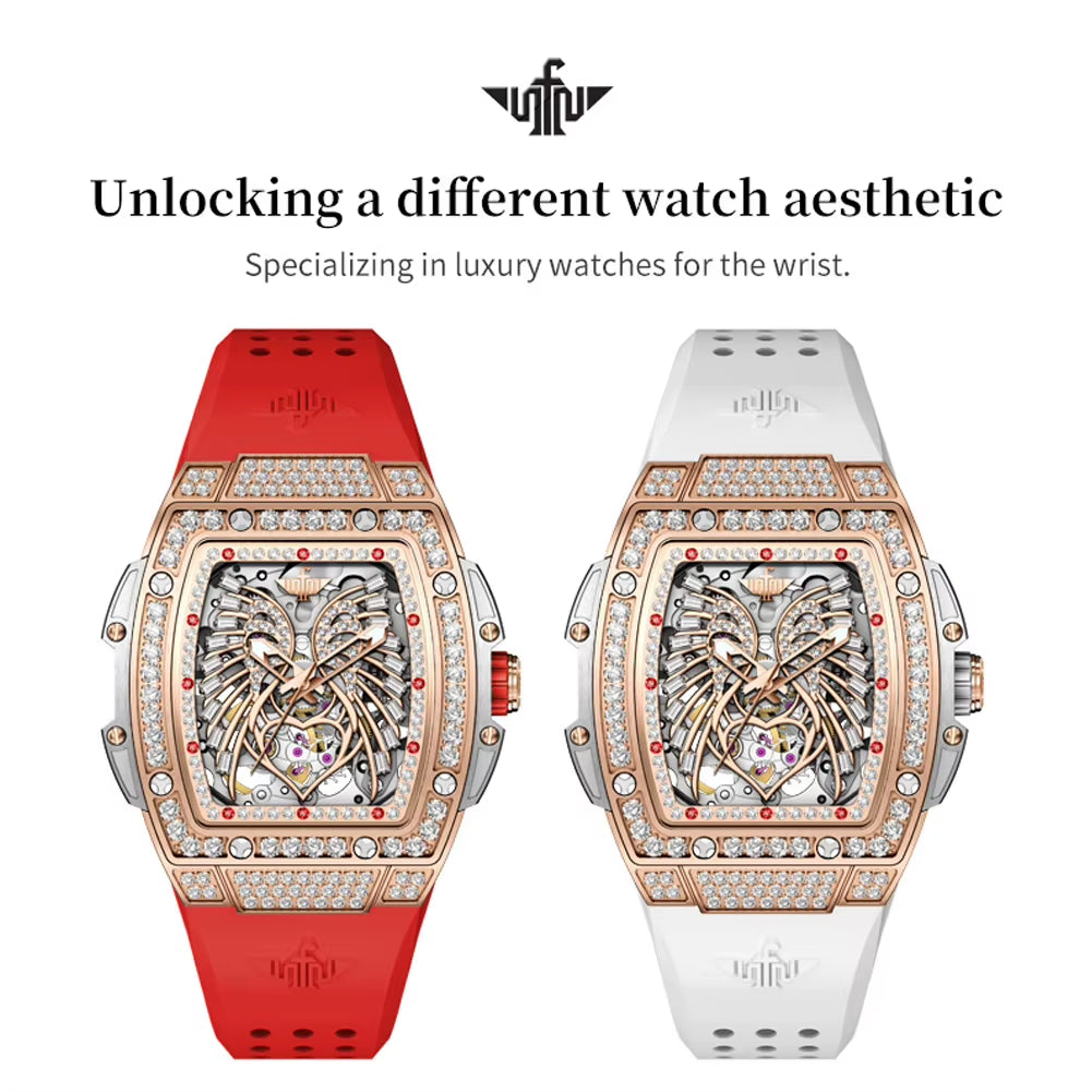 3225 Women'S Watch Luxury Brand All Diamond Automatic Mechanical Watch Classic Silicone Waterproof Elegant Women'S Watch