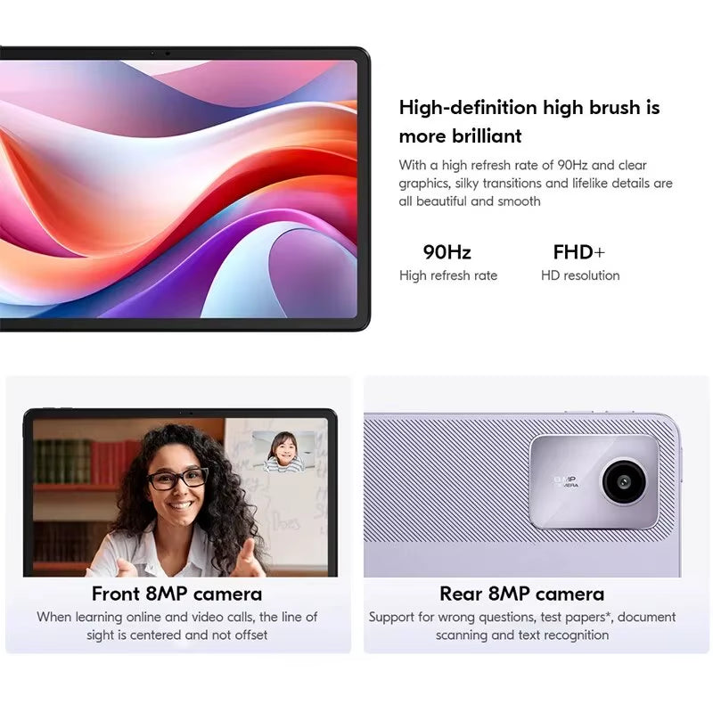 Global ROM Xiaoxin Pad 2024 Tablet 8GB 128GB Pads Qualcomm Snapdragon 685 Octa Core 11" WIFI 8MP Cam7040Mah 20W Charger
