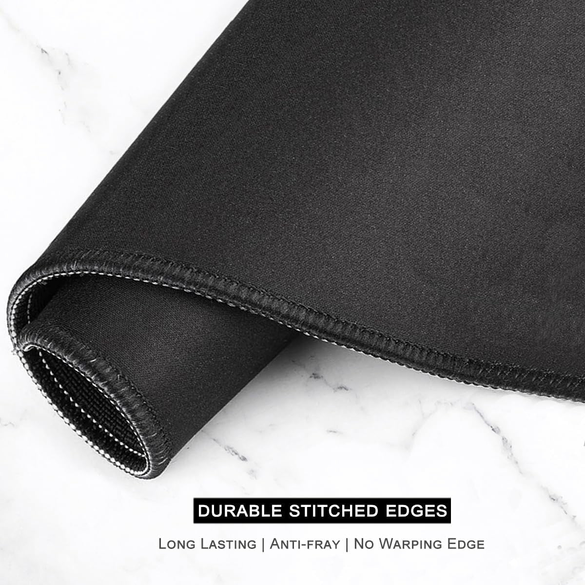 Large Mouse Pad, XXL Gaming Mousepad, Desk Mat for Desktop, Thick Rubber, Big & Long Size, Stitched Edges, Full Desk Pad for Laptop & Computer, Extended 35.4 X 15.7 In, Ink Misty Forest